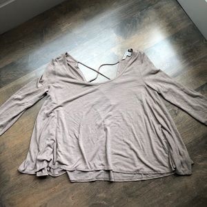 Flowy top with criss cross open back